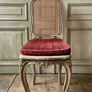 A delightful French child's chair. Painted wood in the Louis XV style