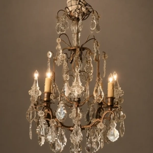 An attractive Louis XV style, five light chandelier