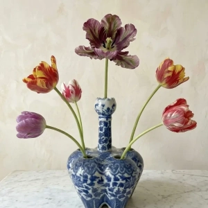 An attractive and sought after blue and white porcelain tulip vase.