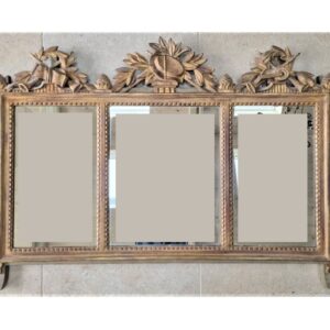 LOUIS XVI STYLE TRIPTYCH MIRROR